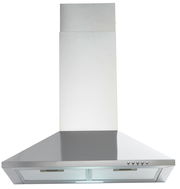 Moderne Edelstahl-Dunstabzugshaube, Frontalansicht