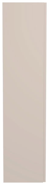 Beigefarbener Hänge-Garderobenschrank mit einer Tür, Frontalansicht