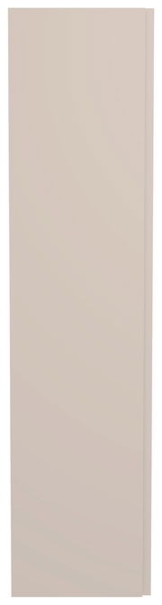 Beigefarbener Hänge-Garderobenschrank mit einer Tür, Frontalansicht