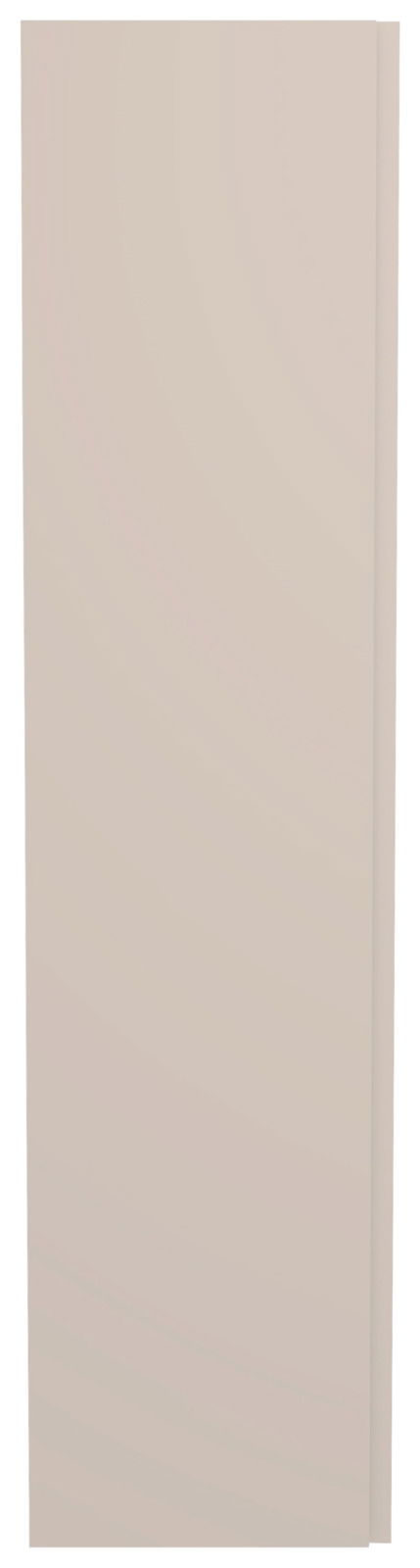 Beigefarbener Hänge-Garderobenschrank mit einer Tür, Frontalansicht