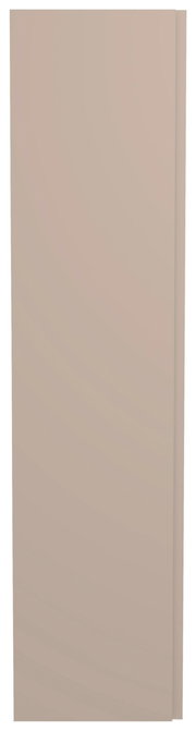 Beigefarbener Hänge-Garderobenschrank mit einer Tür, Frontalansicht