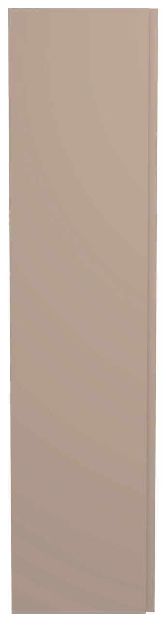 Beigefarbener Hänge-Garderobenschrank mit einer Tür, Frontalansicht