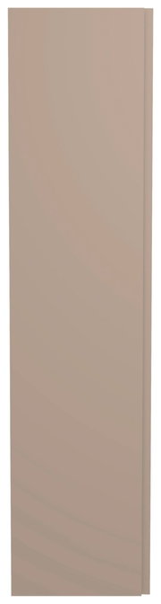 Beigefarbener Hänge-Garderobenschrank mit einer Tür, Frontalansicht