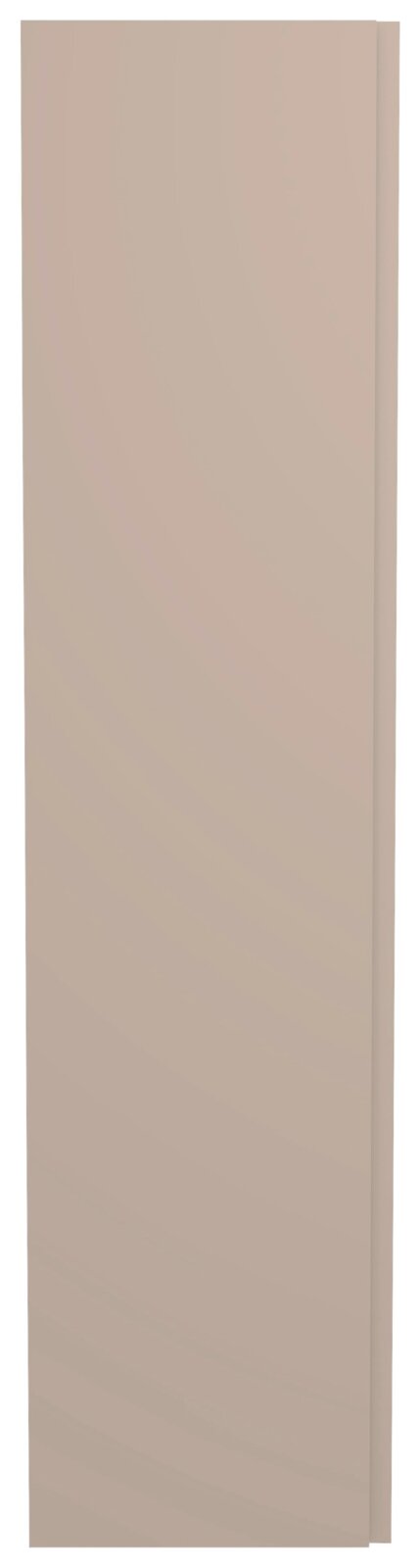 Beigefarbener Hänge-Garderobenschrank mit einer Tür, Frontalansicht