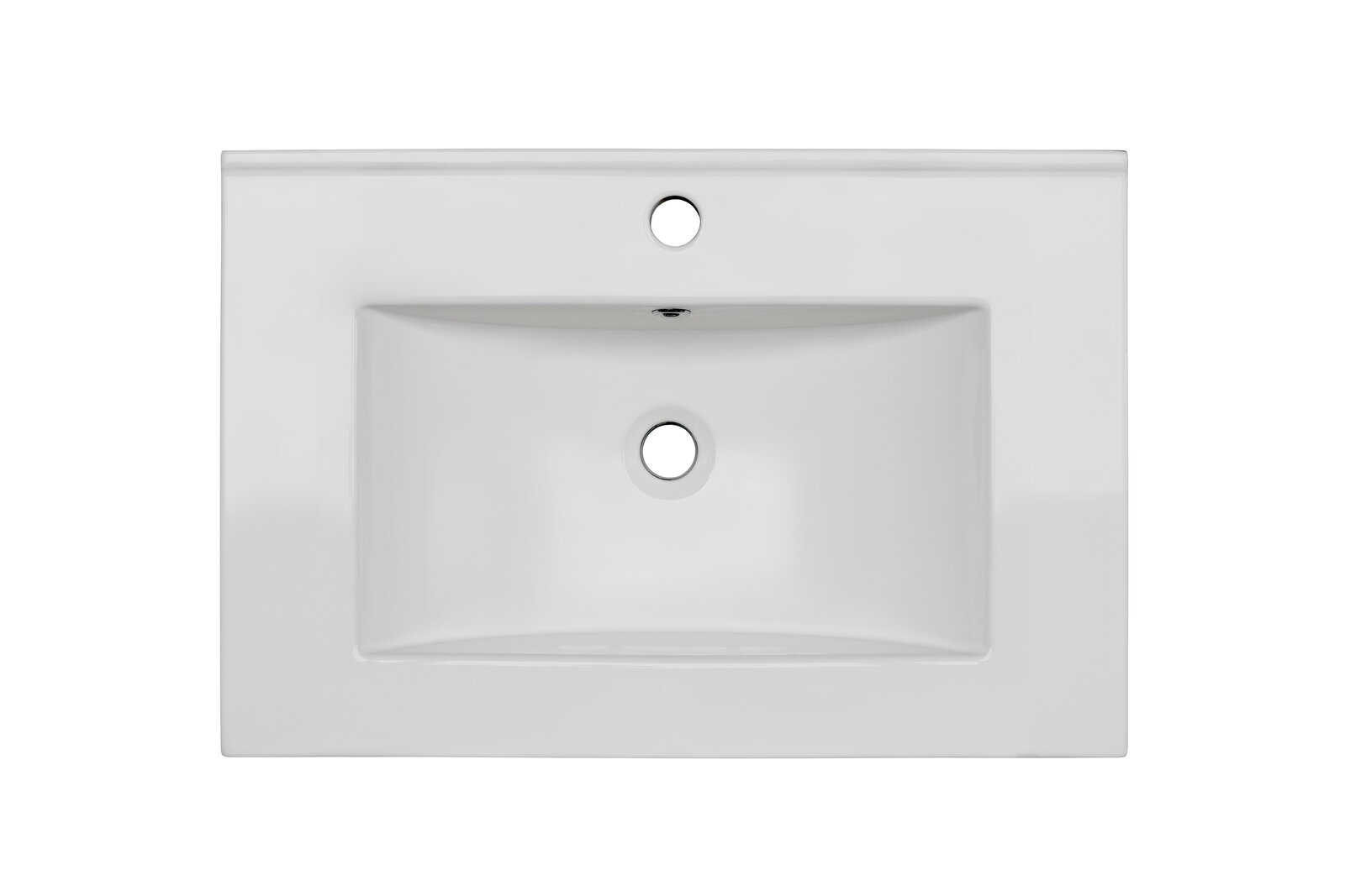 Linea Natura Keramikwaschtisch ALBANY Keramikwaschtisch in rechteckiger Form, Draufsicht