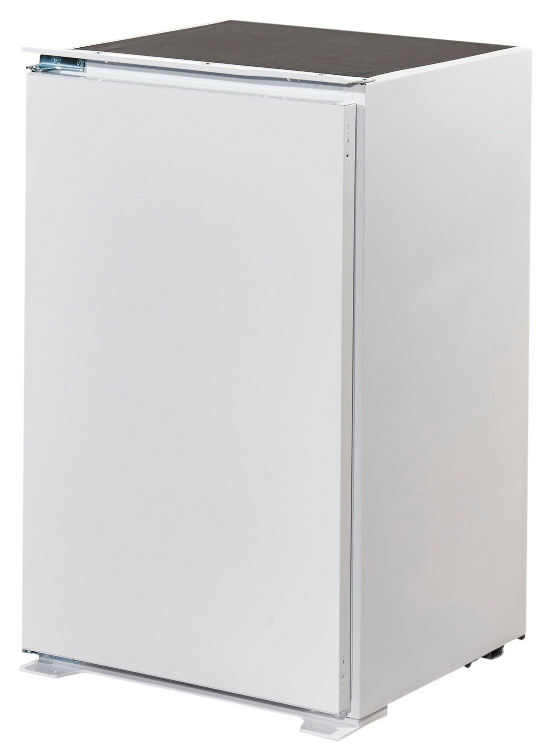 Weißer Küchenblock von schräg vorne betrachtet, Teil des Modells 310 JAZZ.