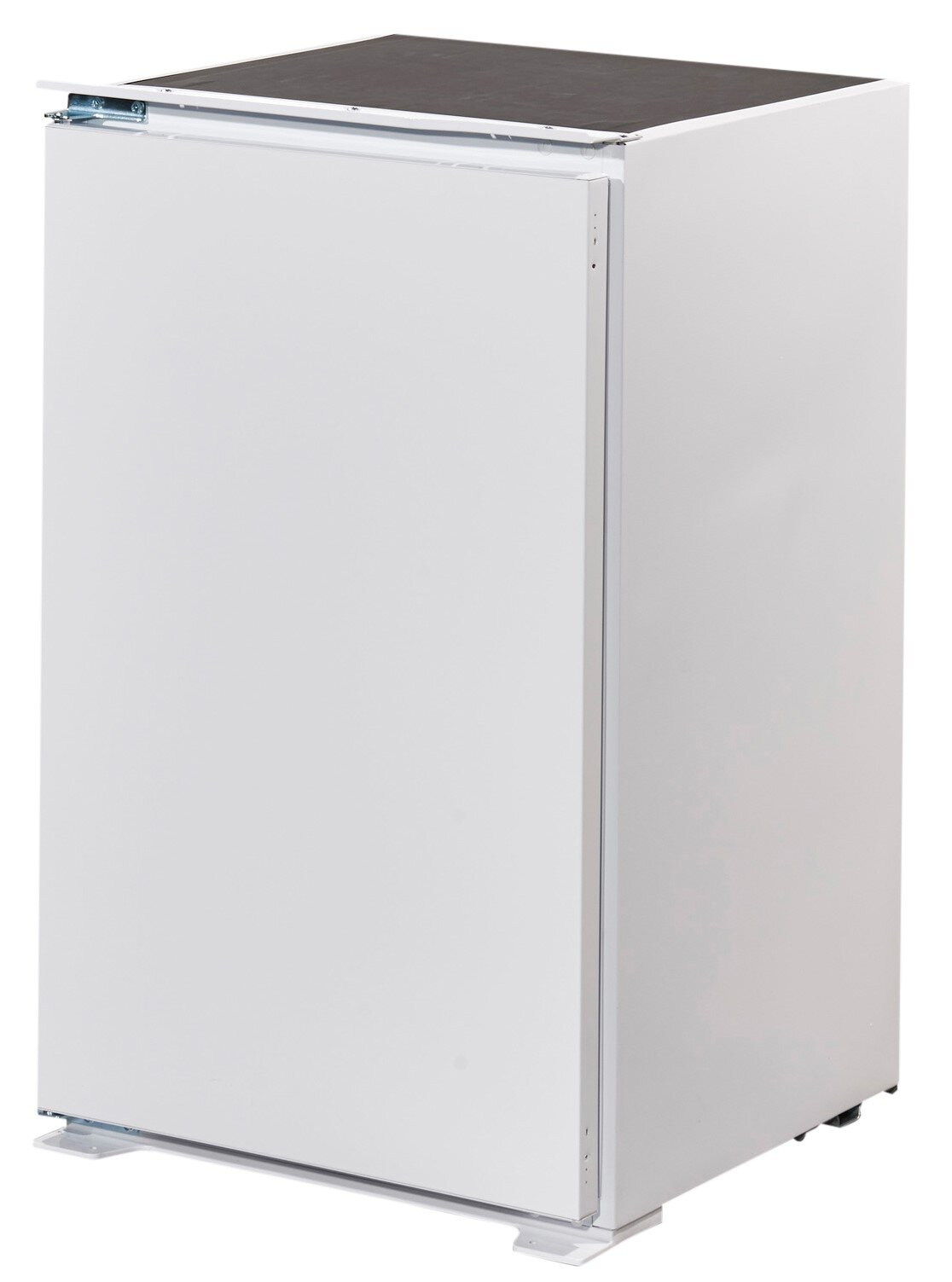 Weißer Küchenblock von schräg vorne betrachtet, Teil des Modells 310 JAZZ.