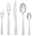 ZWILLING Besteckset 30-tlg KING Set aus Edelstahlbesteck bestehend aus Gabel, Messer, Löffel, Kuchengabel und Teelöffel, frontal abgebildet.