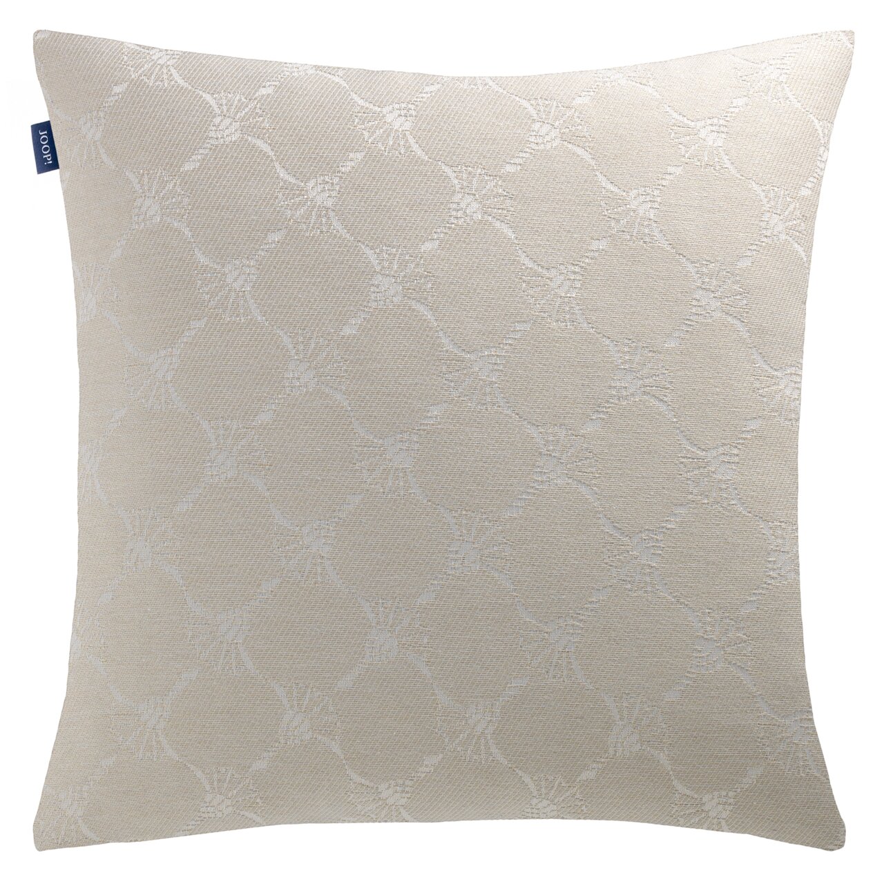 JOOP! Zierkissenhülle J!RIBBON Beige Zierkissenhülle mit dezentem Muster, frontal fotografiert