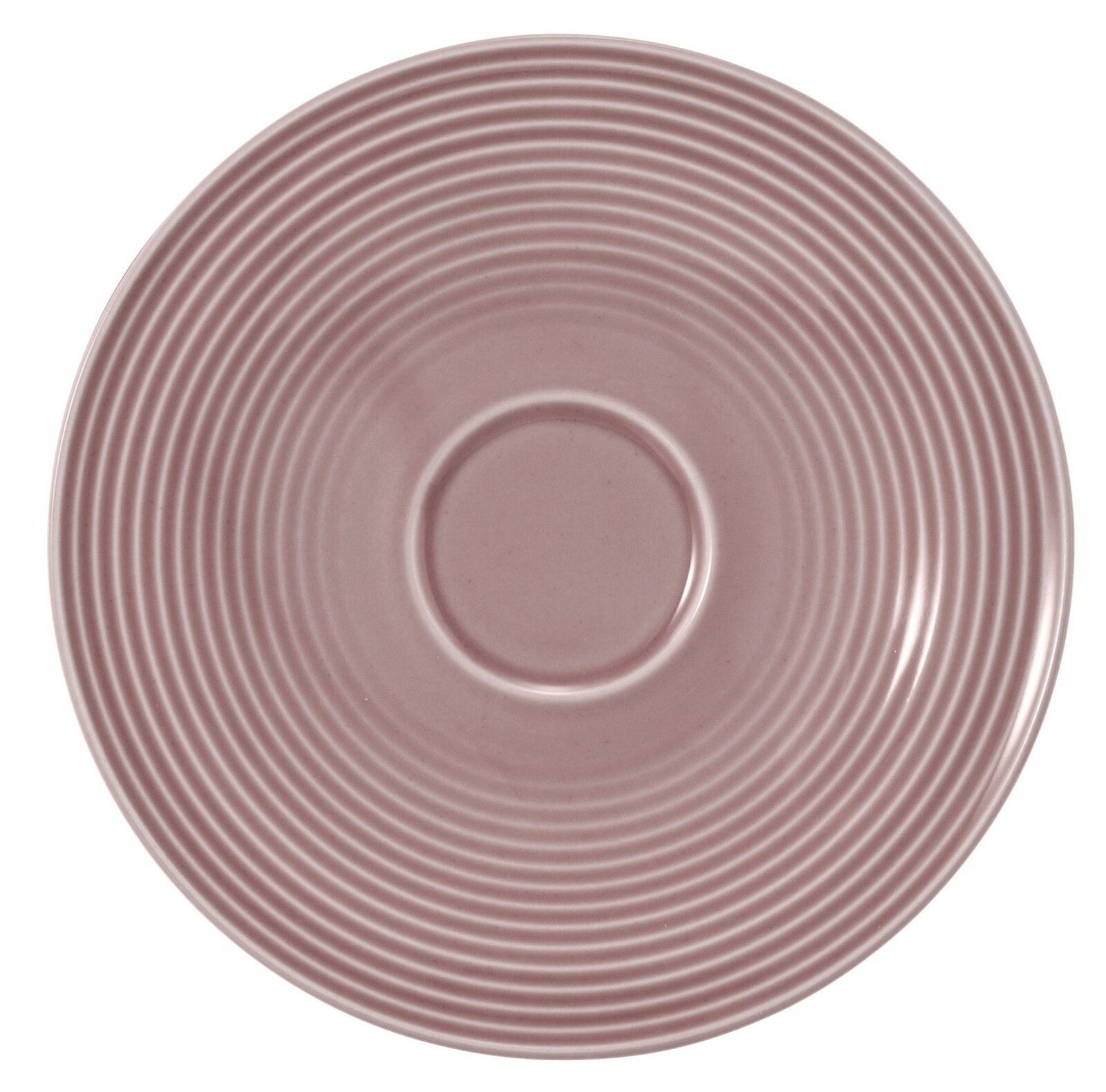Seltmann Weiden Untertasse BEAT Große Kombi-Untertasse 16,5 cm in Rosa mit konzentrischen Kreisen, Draufsicht