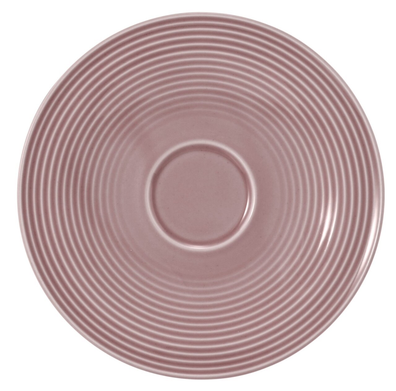 Seltmann Weiden Untertasse BEAT Große Kombi-Untertasse 16,5 cm in Rosa mit konzentrischen Kreisen, Draufsicht