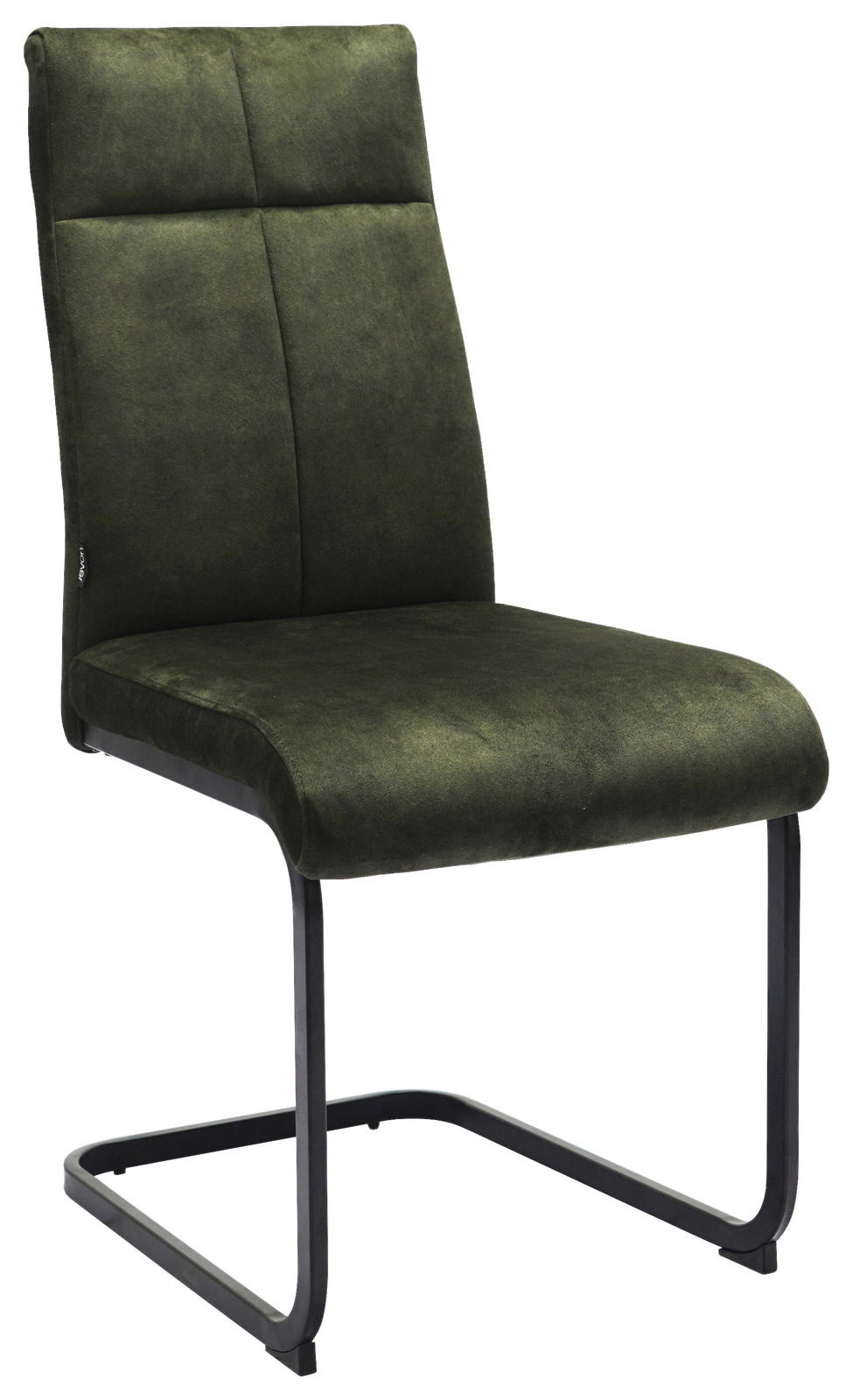 Novel Schwingstuhl GISMO Grüner Schwingstuhl mit schwarzem Metallgestell, seitliche Perspektive