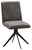 Voleo Stuhl MALIBU Moderner grauer Stuhl mit schwarzem Metallgestell, seitliche Perspektive