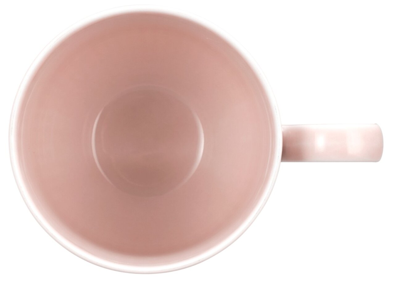 Ansicht von oben auf einen rosa Kaffeebecher mit Henkel, 0,35 l, von Seltmann Weiden, Modell AMINA.