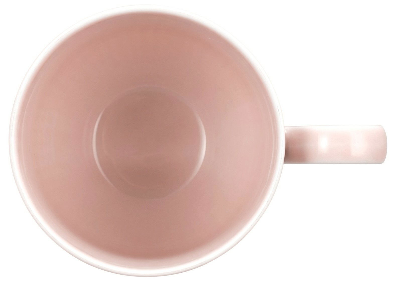 Ansicht von oben auf einen rosa Kaffeebecher mit Henkel, 0,35 l, von Seltmann Weiden, Modell AMINA.
