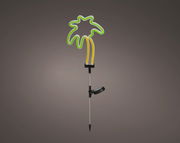 Solar Stabbeleuchtung in Form einer Palme, seitliche Ansicht