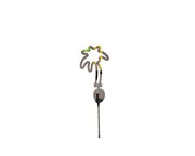 Solar Stabbeleuchtung in Form einer Palme, seitliche Ansicht