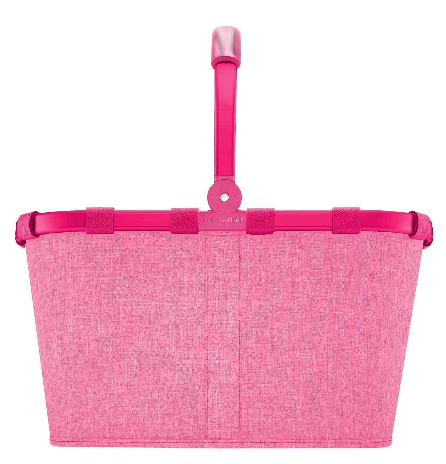 Tragetasche in leuchtendem Pink mit stabilem Griff, Frontalansicht