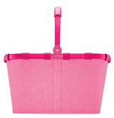 Tragetasche in leuchtendem Pink mit stabilem Griff, Frontalansicht