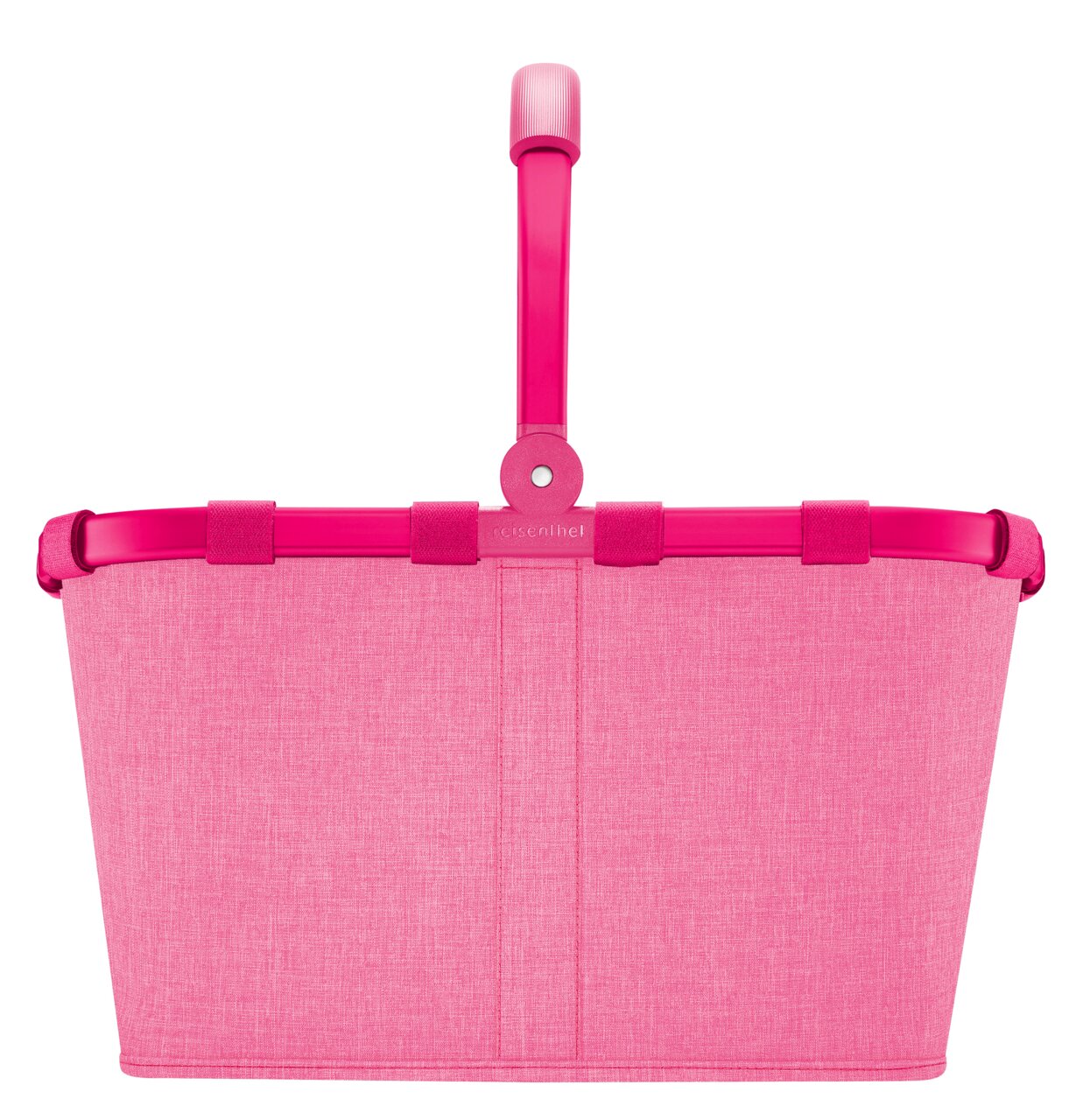 Tragetasche in leuchtendem Pink mit stabilem Griff, Frontalansicht