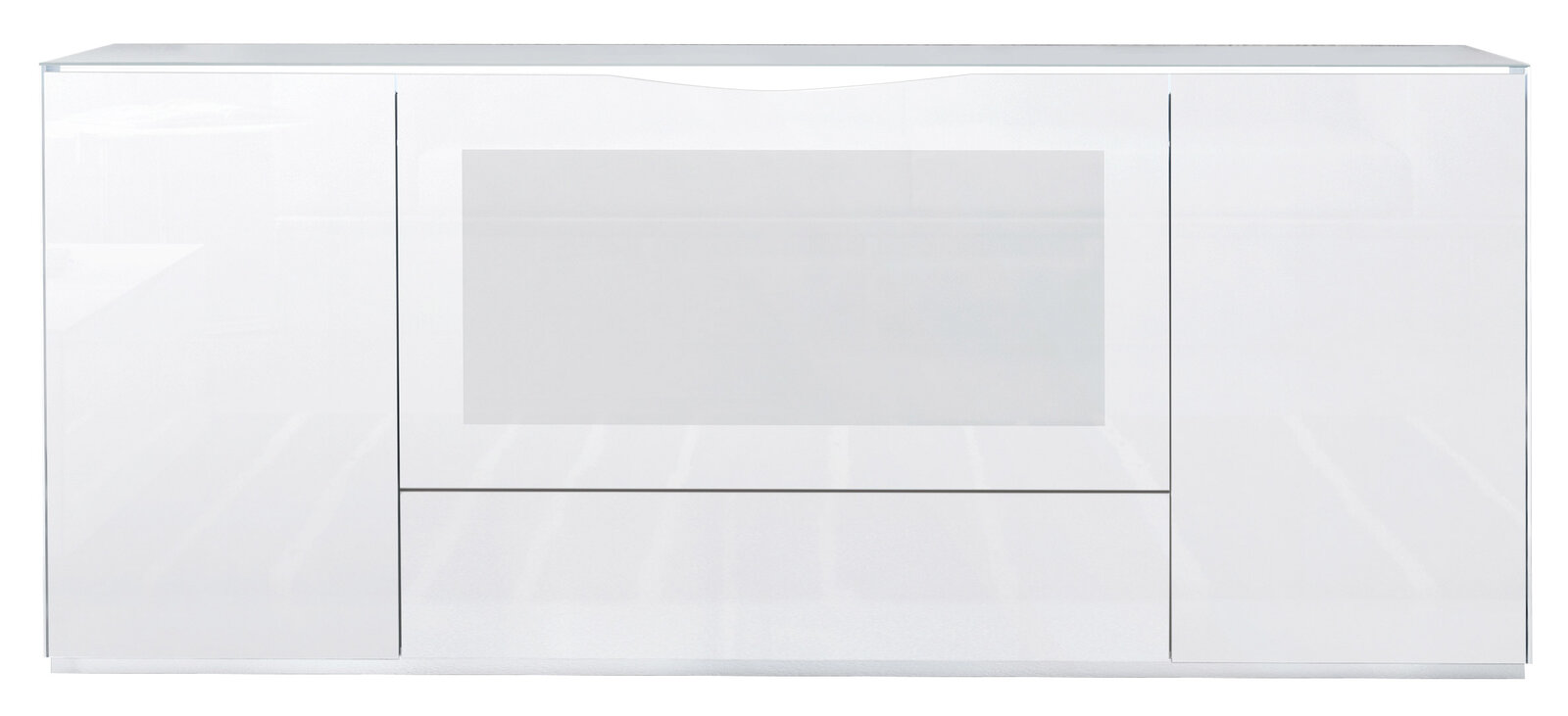 Munari Sideboard MODENA Weißes Sideboard mit modernem Design, frontal fotografiert.