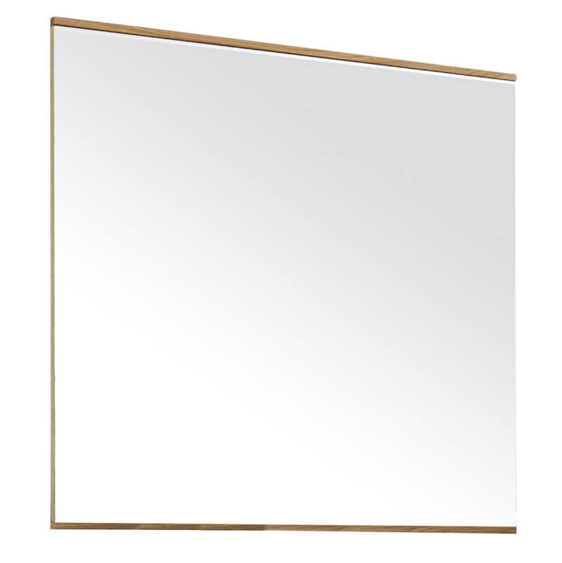 Dieter Knoll Spiegel SAVONA Moderner rechteckiger Spiegel mit schmalem Holzrahmen, seitliche Perspektive