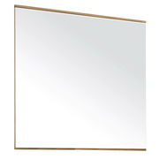 Moderner rechteckiger Spiegel mit schmalem Holzrahmen, seitliche Perspektive