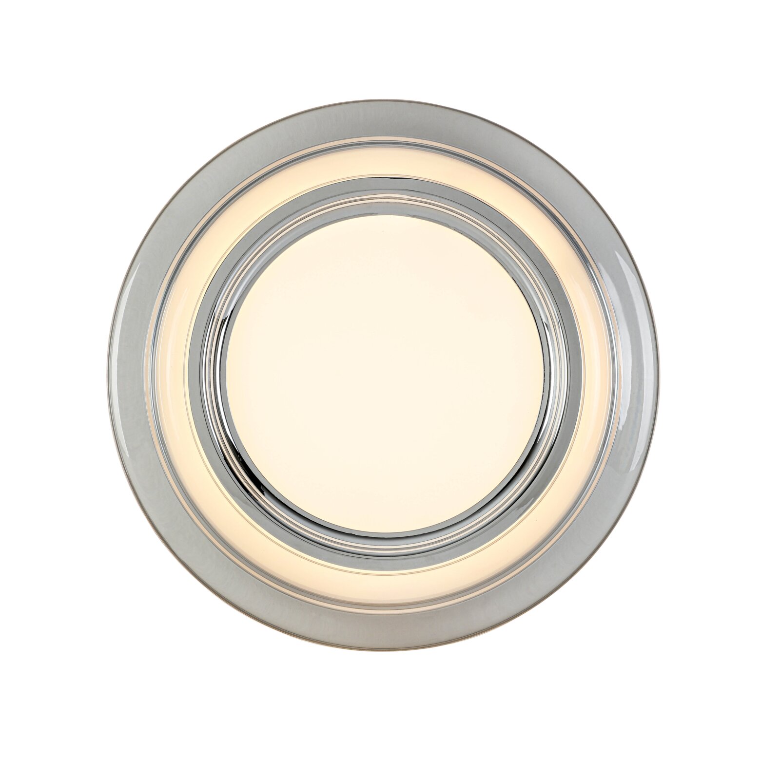 Runde LED-Deckenleuchte mit modernem Design, Ansicht von unten