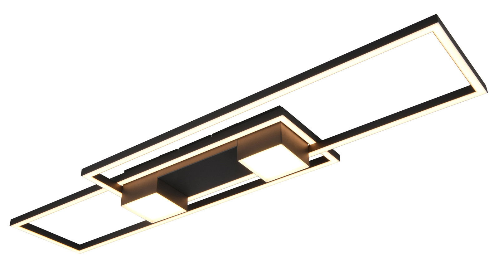 Moderne Deckenleuchte ALBANY mit rechteckigem Design, seitliche Perspektive