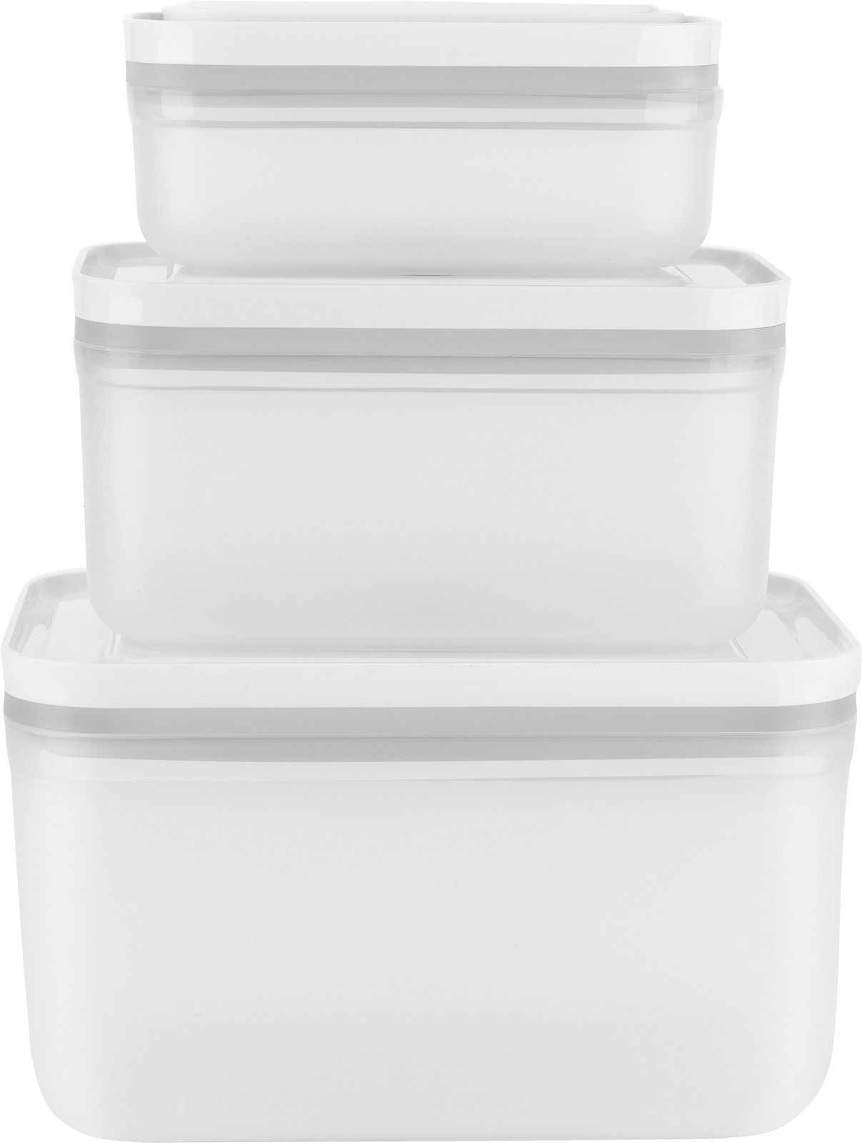ZWILLING Box-Set 3tlg. FRESH & SAVE Dreiteiliges Box-Set aus Kunststoff, gestapelt in Frontalansicht
