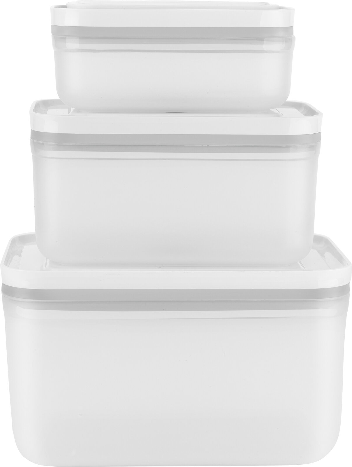 ZWILLING Box-Set 3tlg. FRESH & SAVE Dreiteiliges Box-Set aus Kunststoff, gestapelt in Frontalansicht