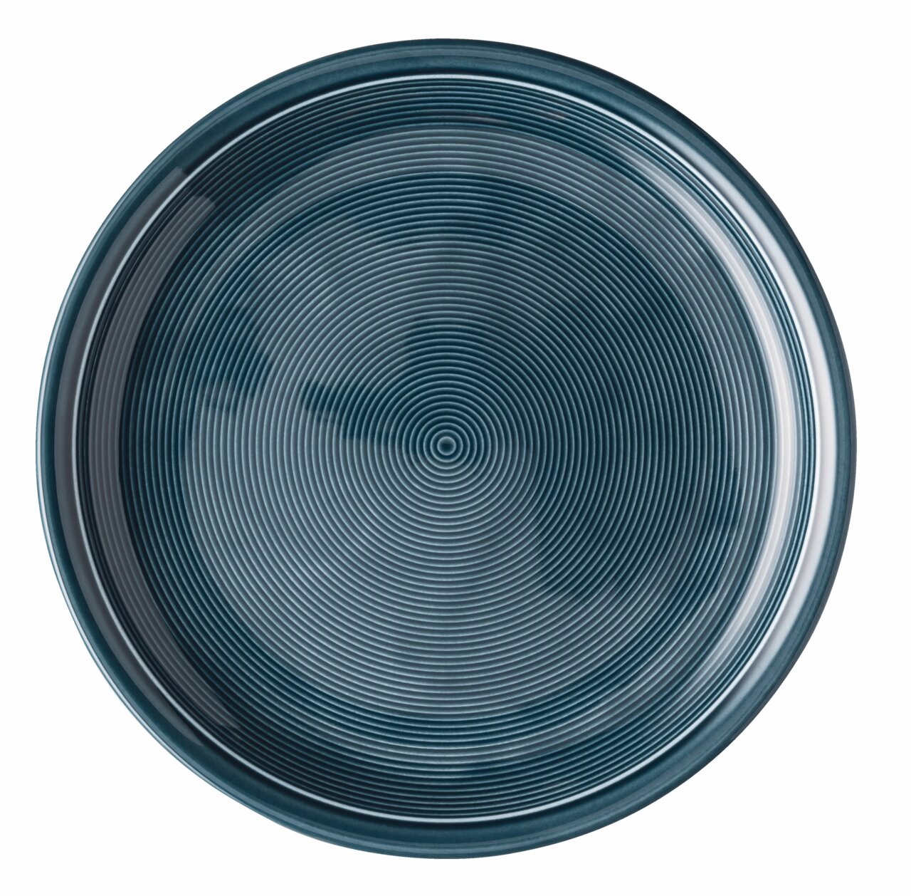 Thomas Dinerbord Trend Colour Speiseteller 26 cm Night Blue, Draufsicht, mit konzentrischen Kreisen im Design