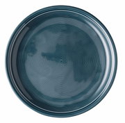 Speiseteller 26 cm Night Blue, Draufsicht, mit konzentrischen Kreisen im Design