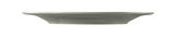 Seitenansicht eines perlgrauen Frühstückstellers mit einem Durchmesser von 23 cm.