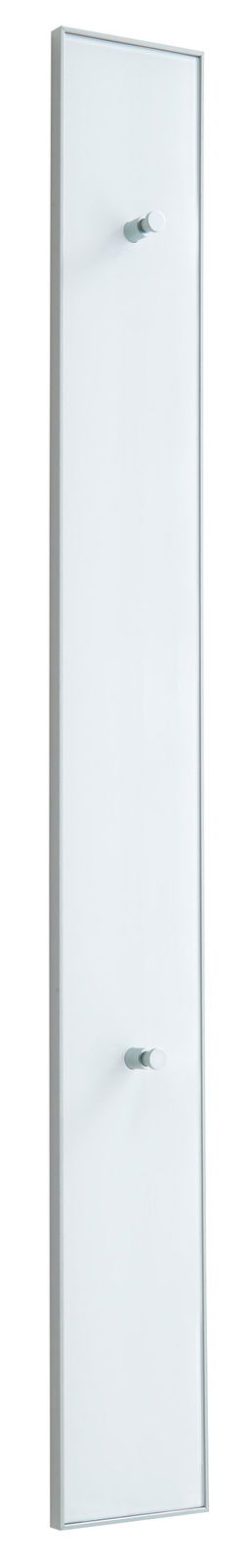 VOSS Paneel-Leiste SANTINA Schmale, weiße Paneel-Leiste der Serie SANTINA mit zwei Haken, seitliche Perspektive