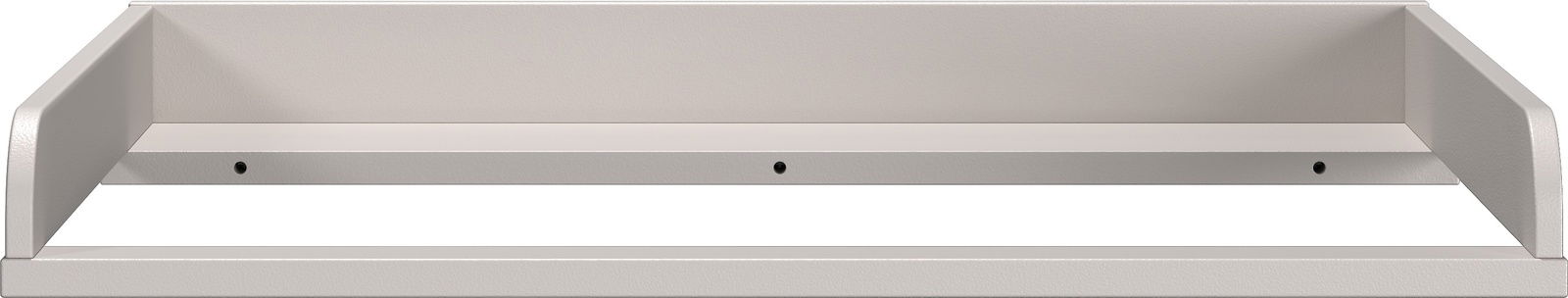 Wickelaufsatz schmal in Frontalansicht, weiß, mit seitlichen Begrenzungen.