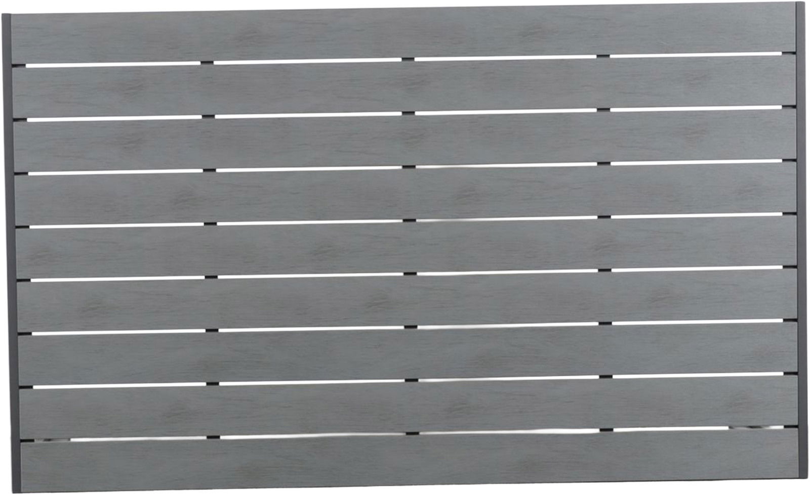 Gartentischplatte aus grauen Holzlatten, Draufsicht