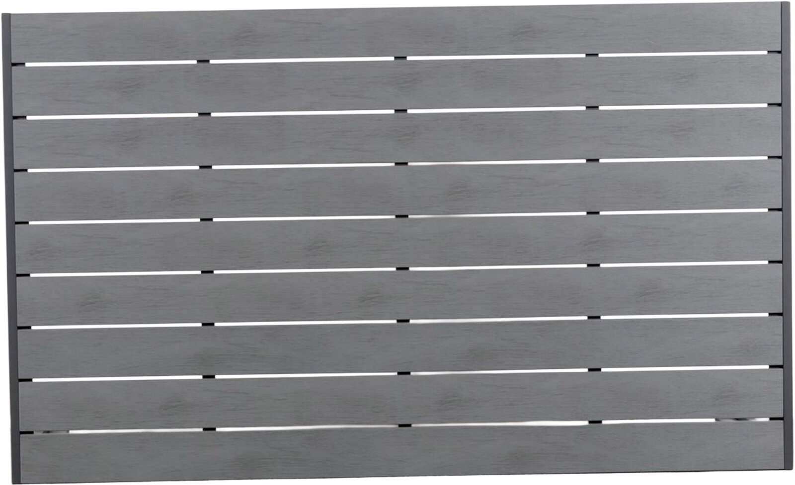 Gartentischplatte aus grauen Holzlatten, Draufsicht