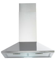 Edelstahl-Dunstabzugshaube, frontale Ansicht