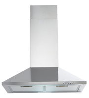 Edelstahl-Dunstabzugshaube, frontale Ansicht