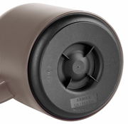 Bodenansicht einer taupefarbenen Isolierkanne SAMBA 1,5L, hergestellt in Deutschland.