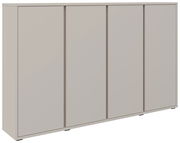 Moderner Schuhschrank mit vier Türen in minimalistischer Frontansicht