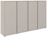 Moderner Schuhschrank mit vier Türen in minimalistischer Frontansicht