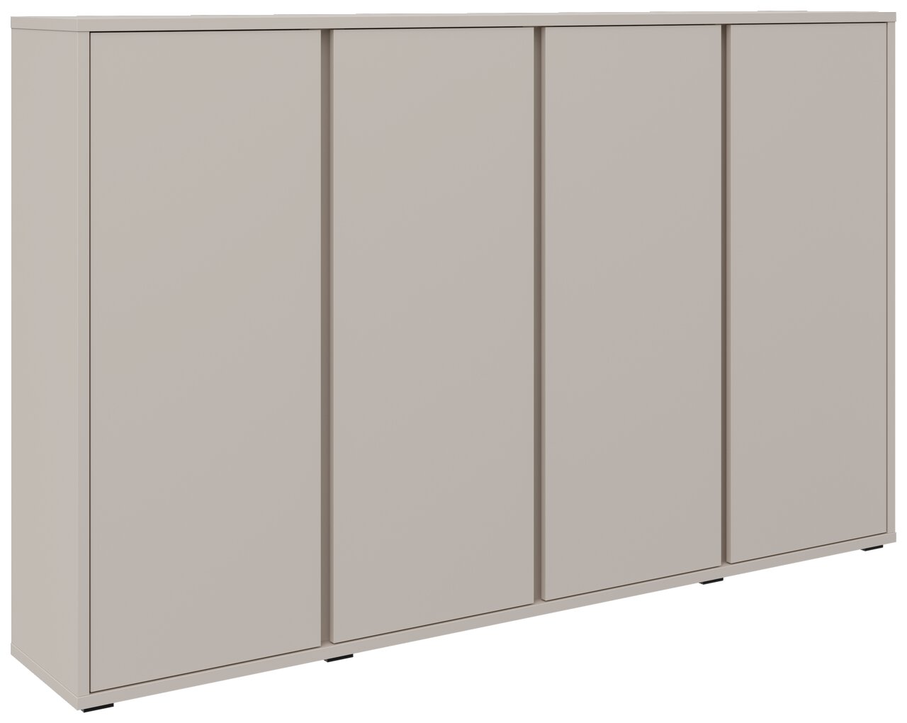 Moderner Schuhschrank mit vier Türen in minimalistischer Frontansicht