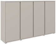 Moderner Schuhschrank mit vier Türen in minimalistischer Frontansicht