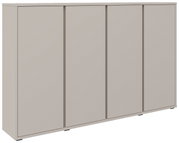 Moderner Schuhschrank mit vier Türen in minimalistischer Frontansicht