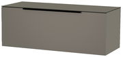 Moderano Hänge-Lowboard Serie BORMIO in grauer Farbe, seitliche Perspektive