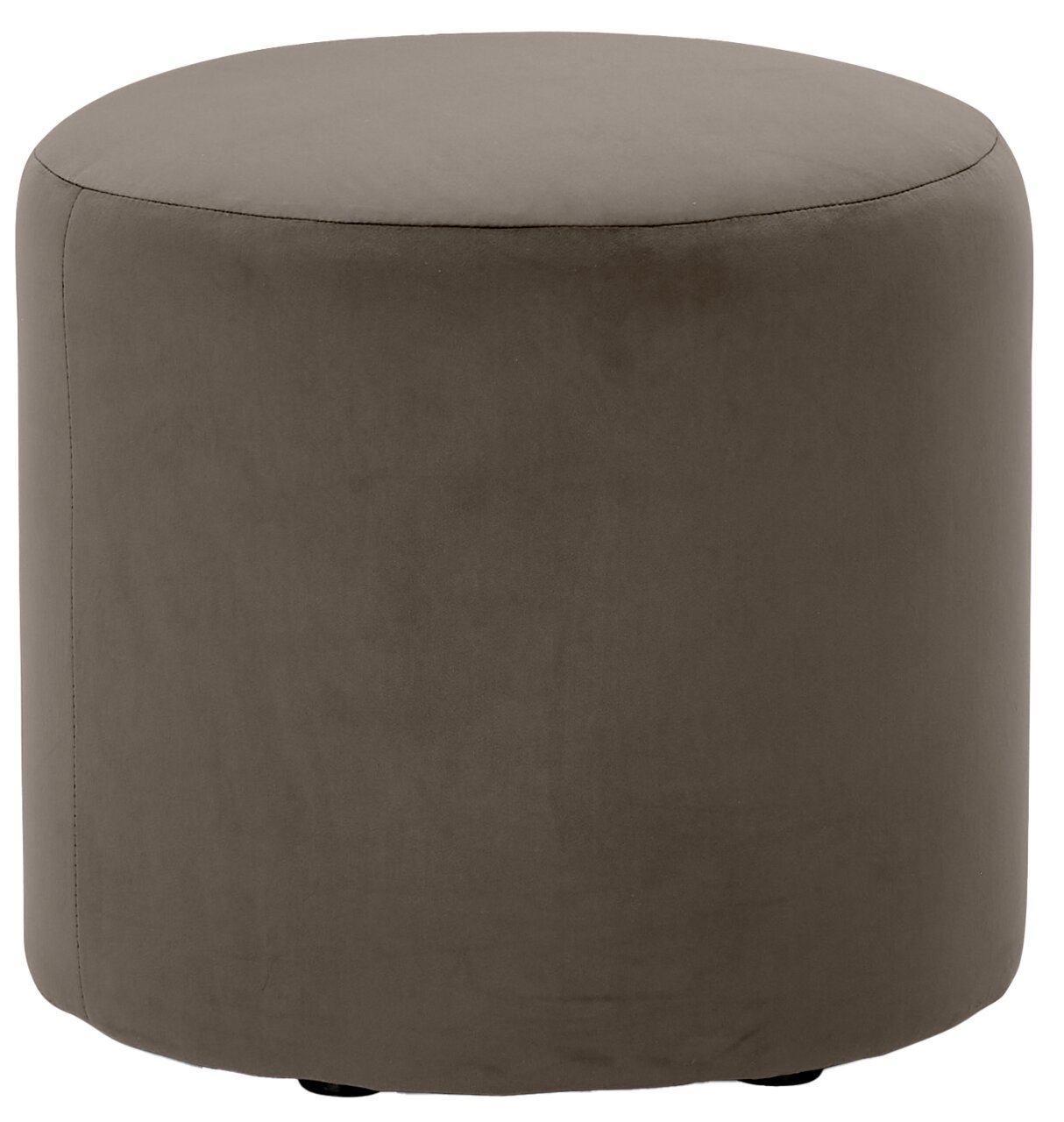 Konischer Hocker in brauner Farbe, seitliche Perspektive