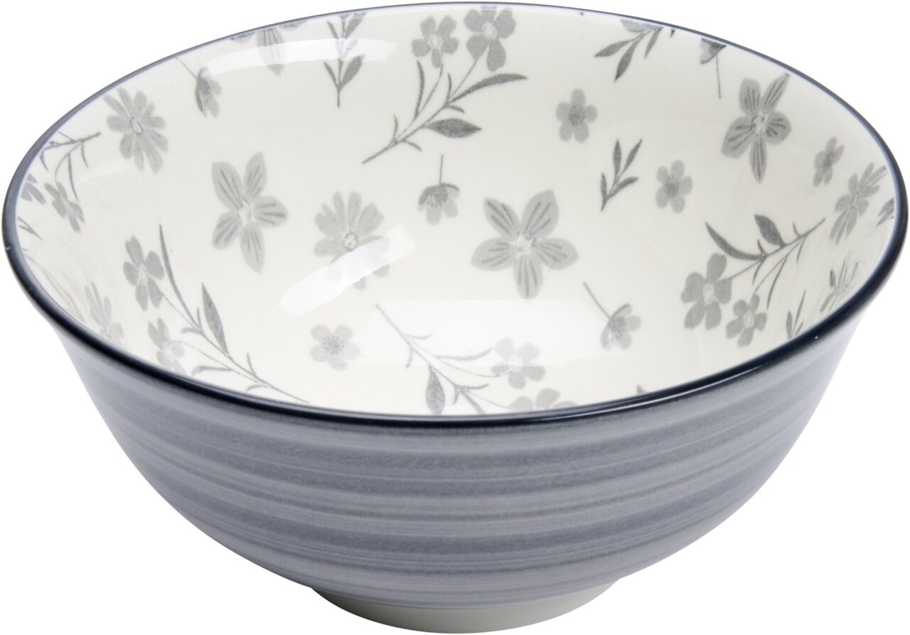 Schale Sendai Blume 11,5cm mit floralem Muster, seitliche Perspektive
