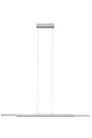 Moderne LED-Hängeleuchte in minimalistischem Design, seitliche Perspektive